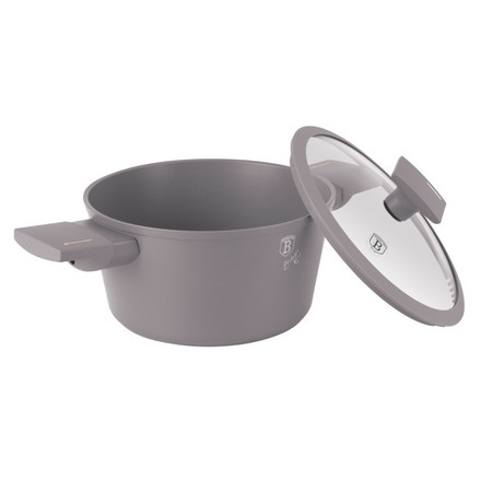 Kastrol s titanovým povrchem Berlingerhaus BH-8100 s poklicí 20 cm Taupe Collection (5)