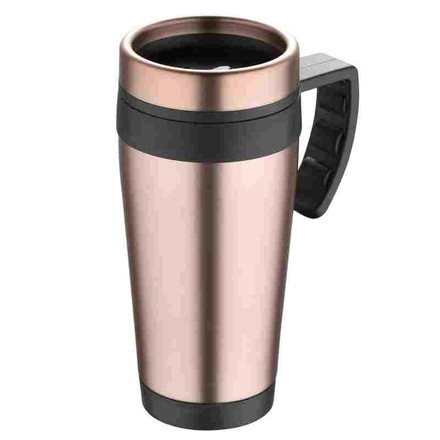 Termohrnek Bergner BG-37516-MPK s ouškem 400 ml rosegold
