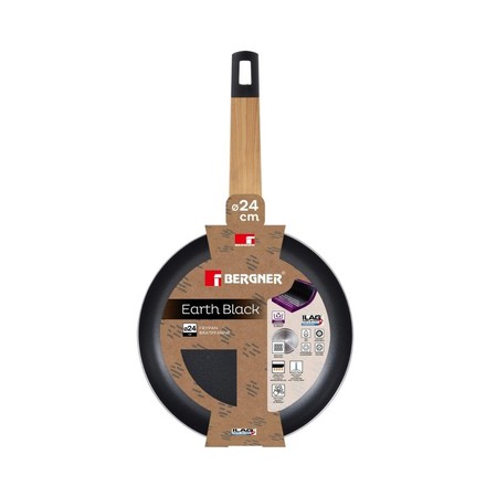 Pánev s nepřilnavým povrchem Bergner BG-34623-BK 24 cm Earth Black (1)