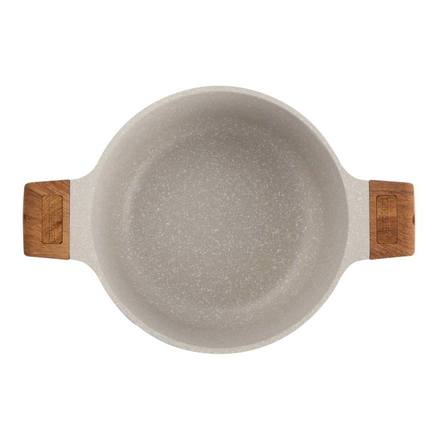 Kastrol Bergner BG-30643-CR s nepřilnavým povrchem a poklicí 28 cm Naturally (2)