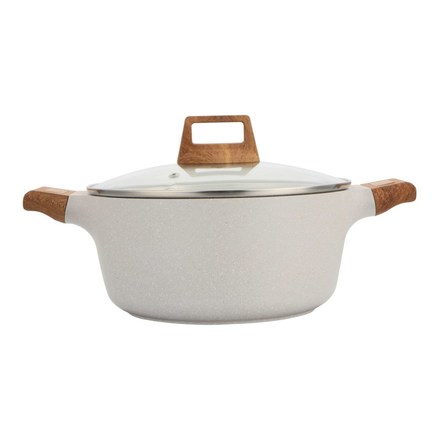 Kastrol Bergner BG-30643-CR s nepřilnavým povrchem a poklicí 28 cm Naturally (4)