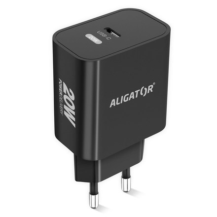 Nabíječka do sítě Aligator Power Delivery 20W, USB-C - černá