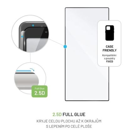 Tvrzené sklo Fixed Full-Cover na Samsung Galaxy S24 Ultra - černé (3)