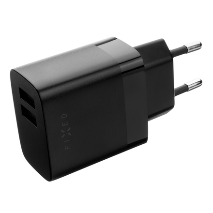 Nabíječka do sítě Fixed 2xUSB 17W Smart Rapid Charge - černá (2)