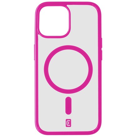 Kryt na mobil CellularLine Pop Mag s podporou Magsafe na Apple iPhone 15 - růžový/ průhledný