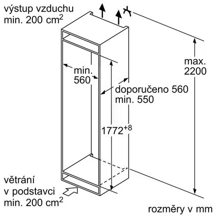 Vestavná kombinovaná chladnička Bosch KIV87NSE0 (6)