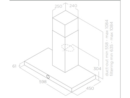 Komínový odsavač par Elica LOL WH/A/60 MOON EDITION (1)