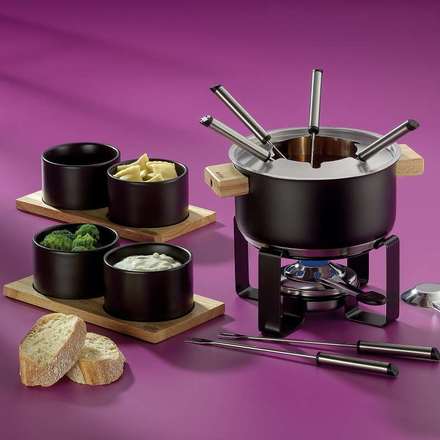 Fondue Kela KL-10068 sada Gunten nerez černá 19,0cm 20,0cm 1,6l (1)