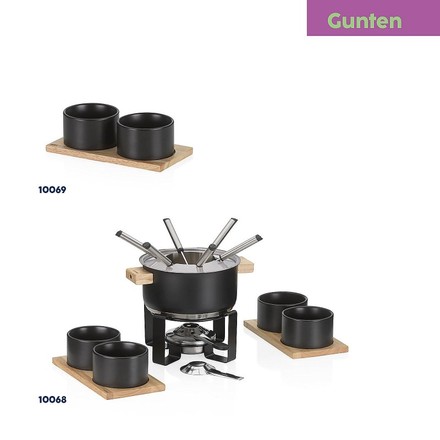 Fondue Kela KL-10068 sada Gunten nerez černá 19,0cm 20,0cm 1,6l (6)