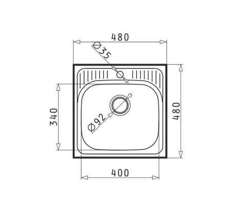 Nerezový kuchyňský dřez Pyramis ET34 3 1/2 (105060901) (1)