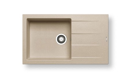 Granitový kuchyňský dřez Pyramis ATHLOS (86X50) 1B 1D PLUS DARK BEIGE (070070811)