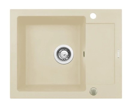 Granitový kuchyňský dřez Pyramis MIDO (62x50) 1B 1D včetně lankového ovládání VANILLA (070088201)