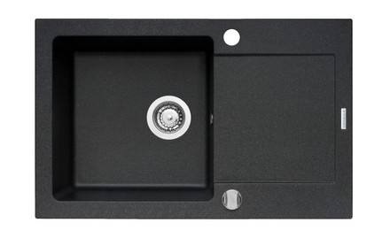 Granitový kuchyňský dřez Pyramis MIDO (79x50) 1B 1D včetně lankového ovládání BLACK (070089001)