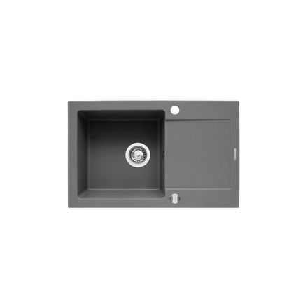 Granitový kuchyňský dřez Pyramis MIDO (79x50) 1B 1D včetně lankového ovládání INDUSTRIAL GREY (070088701)