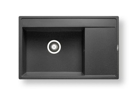 Granitový kuchyňský dřez Pyramis CAMEA (79X50) 1B 1D LH BLACK (070074301)