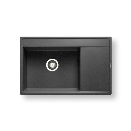 Granitový kuchyňský dřez Pyramis CAMEA (79X50) 1B 1D LH BLACK (070074301)