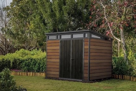Zahradní domek Keter Signature 9x7 Walnut, s podlahou (1)