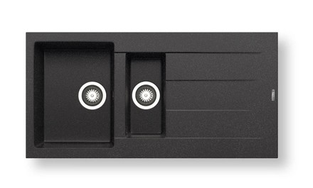 Granitový kuchyňský dřez Pyramis PYRAGRANITE ATHLOS (100X50) 1 1/2B 1D BLACK
