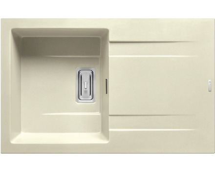 Granitový kuchyňský dřez Pyramis KARTESIO (79X50) 1B 1D DARK BEIGE (070052811)