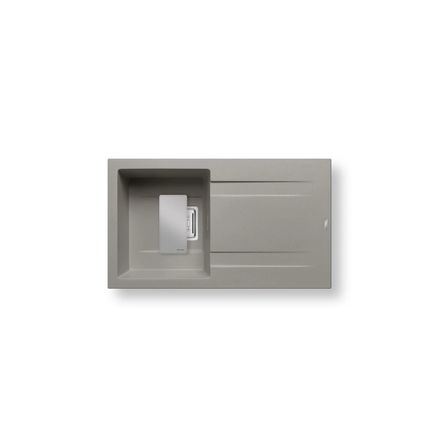 Granitový kuchyňský dřez Pyramis KARTESIO (79X50) 1B 1D INDUSTRIAL GREY (070134311)