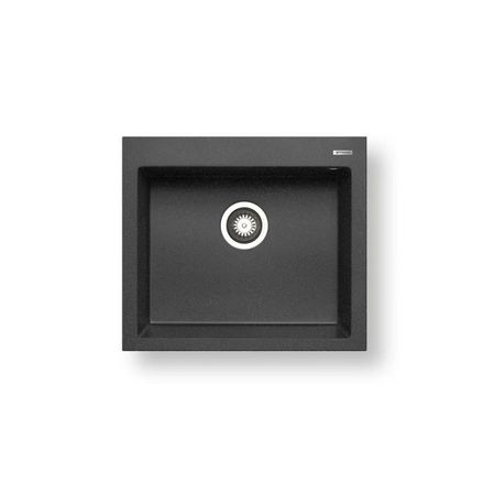 Granitový kuchyňský dřez Pyramis ISTROS (57X50) 1B BLACK (070108111)