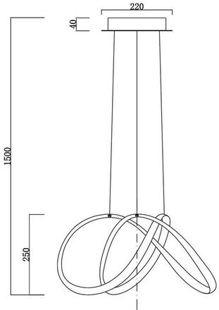 Závěsné svítidlo Avide (9570751) LED VARINA, 52W, 2600Lm, 4000K (1)
