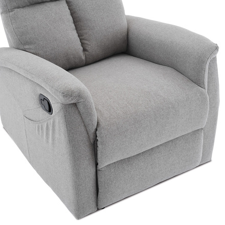 Relaxační křeslo Autronic Relaxační křeslo, manuální ovládání, světle šedá látka (TV-916 SIL2) (13)