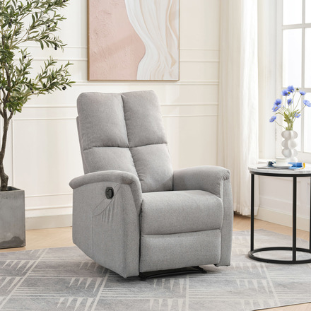 Relaxační křeslo Autronic Relaxační křeslo, manuální ovládání, světle šedá látka (TV-916 SIL2) (21)