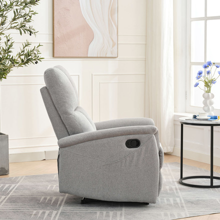 Relaxační křeslo Autronic Relaxační křeslo, manuální ovládání, světle šedá látka (TV-916 SIL2) (24)