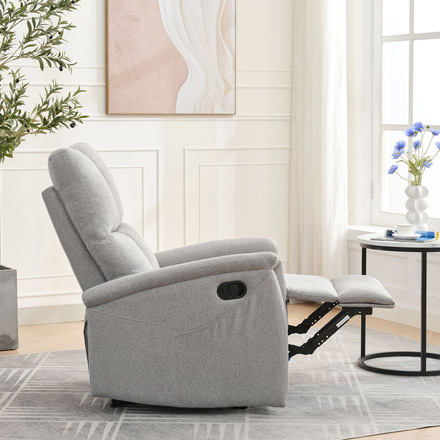 Relaxační křeslo Autronic Relaxační křeslo, manuální ovládání, světle šedá látka (TV-916 SIL2) (26)