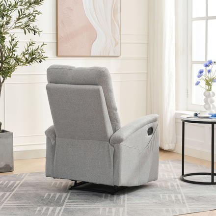 Relaxační křeslo Autronic Relaxační křeslo, manuální ovládání, světle šedá látka (TV-916 SIL2) (28)