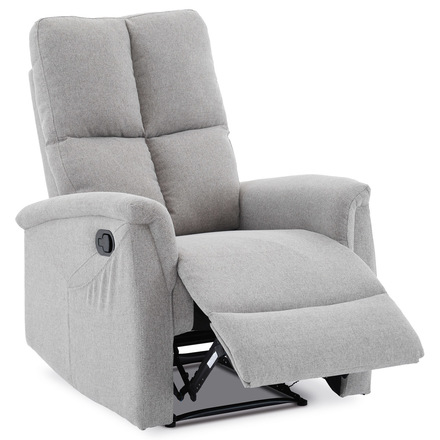 Relaxační křeslo Autronic Relaxační křeslo, manuální ovládání, světle šedá látka (TV-916 SIL2) (4)