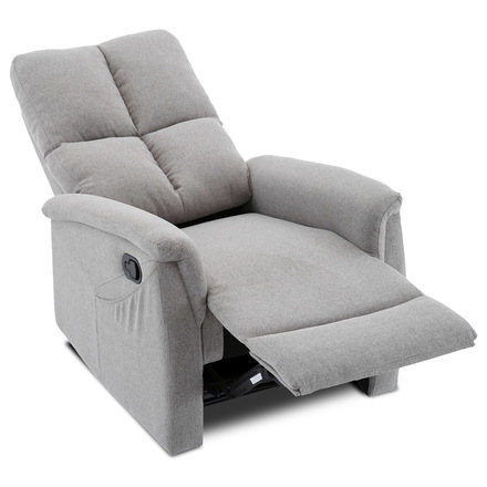 Relaxační křeslo Autronic Relaxační křeslo, manuální ovládání, světle šedá látka (TV-916 SIL2) (6)