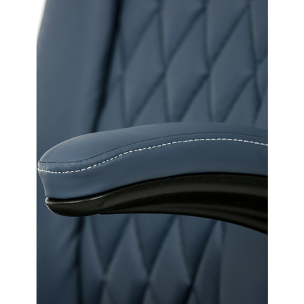 Kancelářská židle Autronic Kancelářská židle, tmavě modrá ekokůže, taštičkové pružiny, kovový kříž, kolečka na tvrdé podlahy (KA-Y344 BLUE) (32)