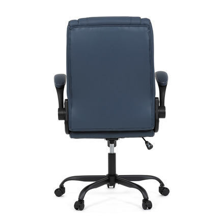 Kancelářská židle Autronic Kancelářská židle, tmavě modrá ekokůže, taštičkové pružiny, kovový kříž, kolečka na tvrdé podlahy (KA-Y344 BLUE) (7)