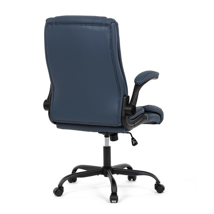 Kancelářská židle Autronic Kancelářská židle, tmavě modrá ekokůže, taštičkové pružiny, kovový kříž, kolečka na tvrdé podlahy (KA-Y344 BLUE) (8)
