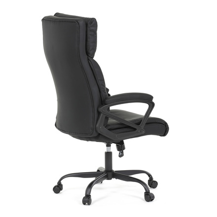 Kancelářská židle Autronic Kancelářská židle, černá ekokůže, taštičkové pružiny, kovový kříž, kolečka na tvrdé podlahy (KA-Y346 BK) (9)