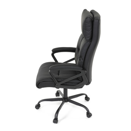 Kancelářská židle Autronic Kancelářská židle, černá ekokůže, taštičkové pružiny, kovový kříž, kolečka na tvrdé podlahy (KA-Y346 BK) (15)