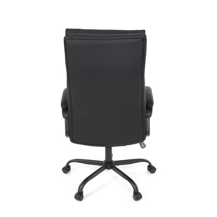 Kancelářská židle Autronic Kancelářská židle, černá ekokůže, taštičkové pružiny, kovový kříž, kolečka na tvrdé podlahy (KA-Y346 BK) (18)