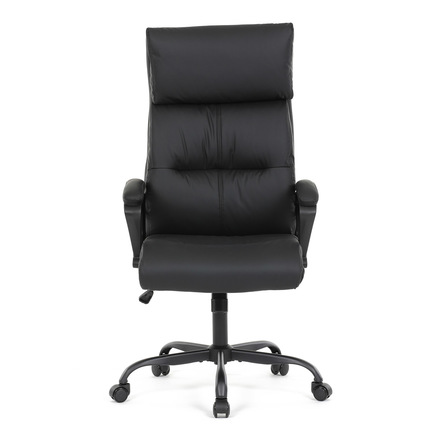 Kancelářská židle Autronic Kancelářská židle, černá ekokůže, taštičkové pružiny, kovový kříž, kolečka na tvrdé podlahy (KA-Y346 BK) (1)