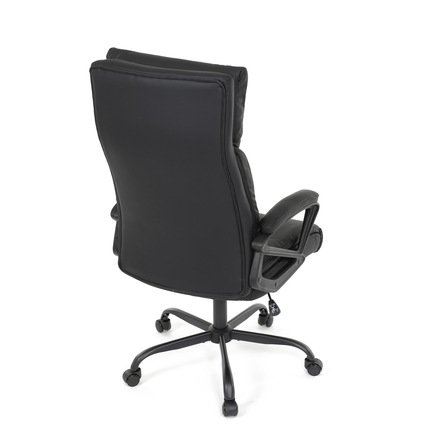 Kancelářská židle Autronic Kancelářská židle, černá ekokůže, taštičkové pružiny, kovový kříž, kolečka na tvrdé podlahy (KA-Y346 BK) (19)