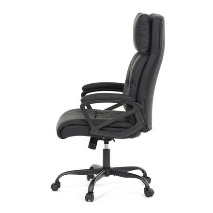 Kancelářská židle Autronic Kancelářská židle, černá ekokůže, taštičkové pružiny, kovový kříž, kolečka na tvrdé podlahy (KA-Y346 BK) (4)