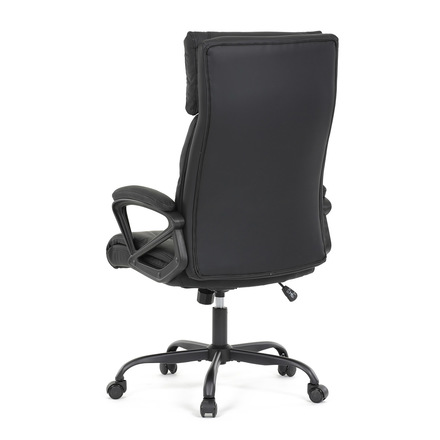 Kancelářská židle Autronic Kancelářská židle, černá ekokůže, taštičkové pružiny, kovový kříž, kolečka na tvrdé podlahy (KA-Y346 BK) (6)