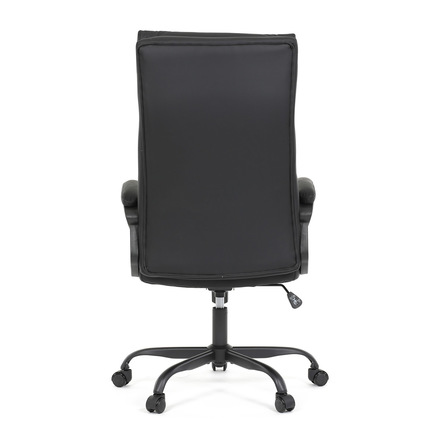 Kancelářská židle Autronic Kancelářská židle, černá ekokůže, taštičkové pružiny, kovový kříž, kolečka na tvrdé podlahy (KA-Y346 BK) (7)