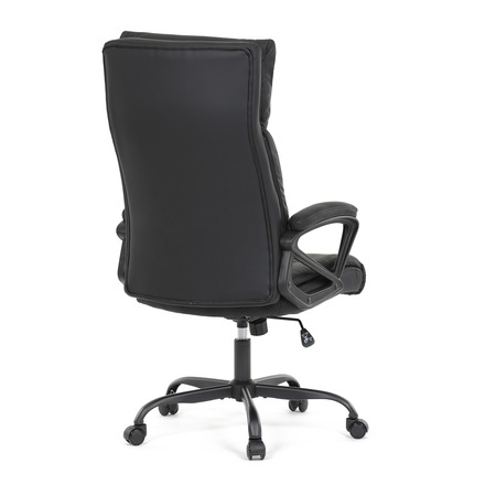 Kancelářská židle Autronic Kancelářská židle, černá ekokůže, taštičkové pružiny, kovový kříž, kolečka na tvrdé podlahy (KA-Y346 BK) (8)