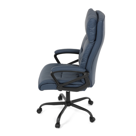 Kancelářská židle Autronic Kancelářská židle, tmavě modrá ekokůže, taštičkové pružiny, kovový kříž, kolečka na tvrdé podlahy (KA-Y346 BLUE) (15)