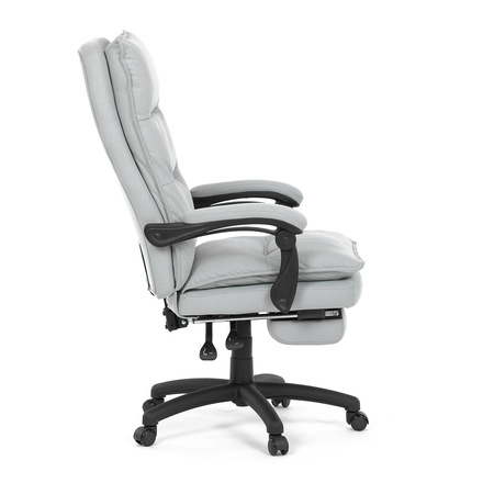 Kancelářské židle Autronic Kancelářské židle s podnožkou, světle šedá látka, PC mechanismus s aretací (KA-Y350 SIL) (10)