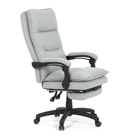 Kancelářské židle Autronic Kancelářské židle s podnožkou, světle šedá látka, PC mechanismus s aretací (KA-Y350 SIL) (11)