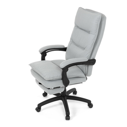 Kancelářské židle Autronic Kancelářské židle s podnožkou, světle šedá látka, PC mechanismus s aretací (KA-Y350 SIL) (14)