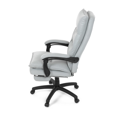 Kancelářské židle Autronic Kancelářské židle s podnožkou, světle šedá látka, PC mechanismus s aretací (KA-Y350 SIL) (15)